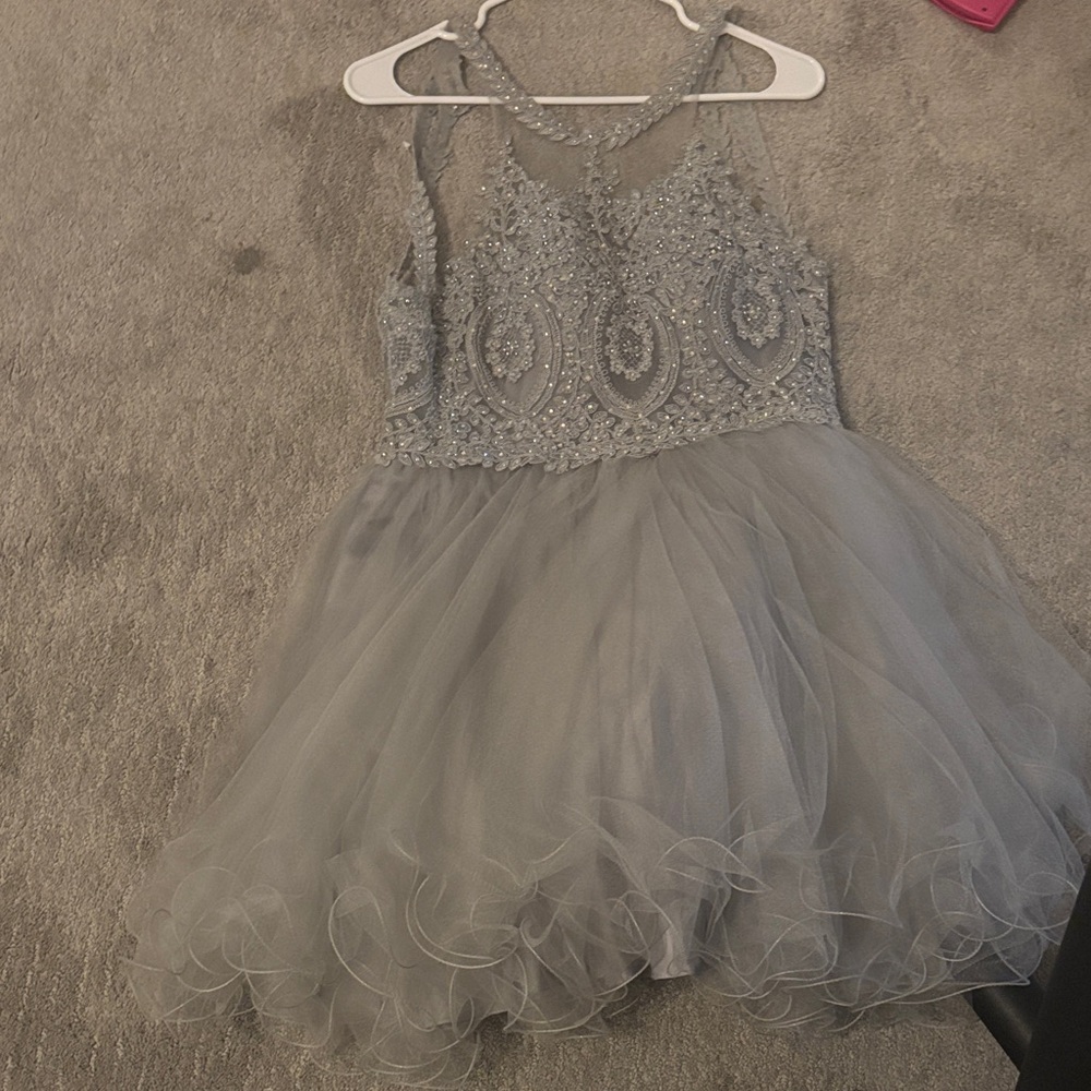 Dancing Queen Silver Kids Dress